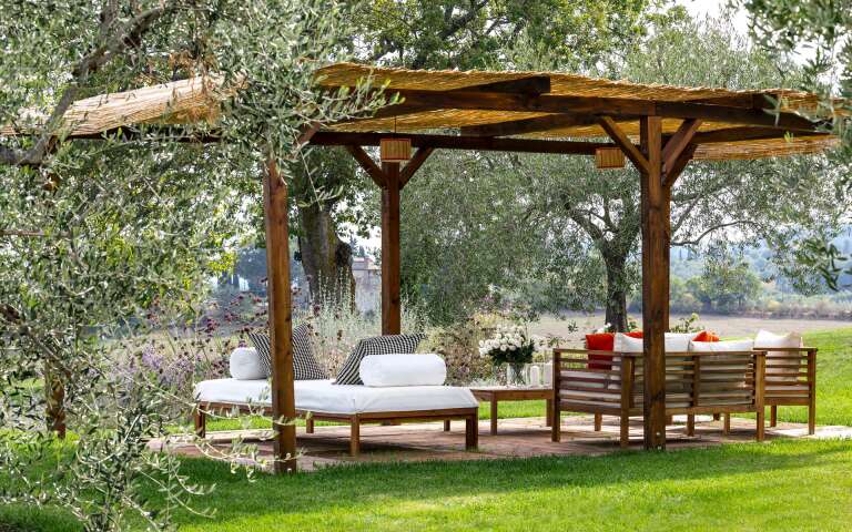 covered outdoor sitting area
