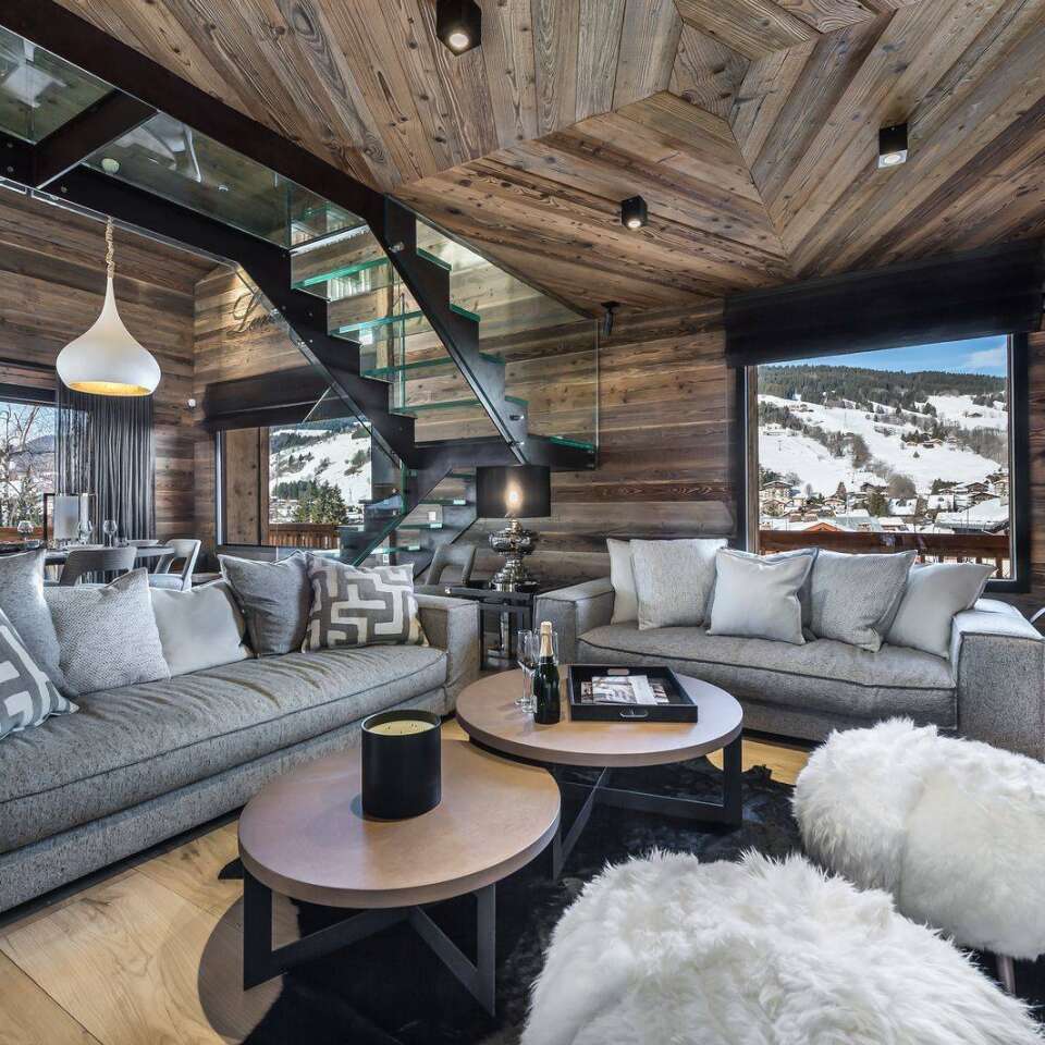 luxury alpine ski resort Chalet Sapin Rouge for rent in Megève, French Alps