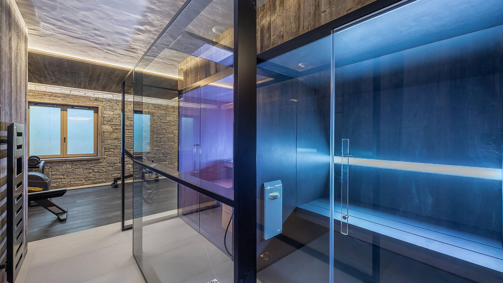 wellness area with exclusive sauna