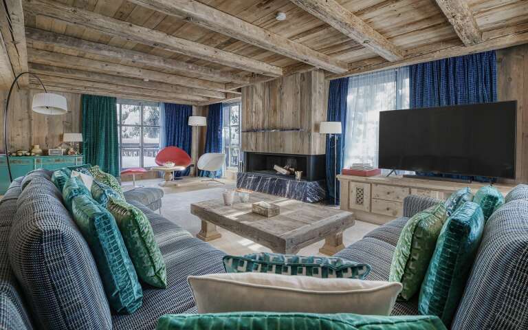 living room with TV