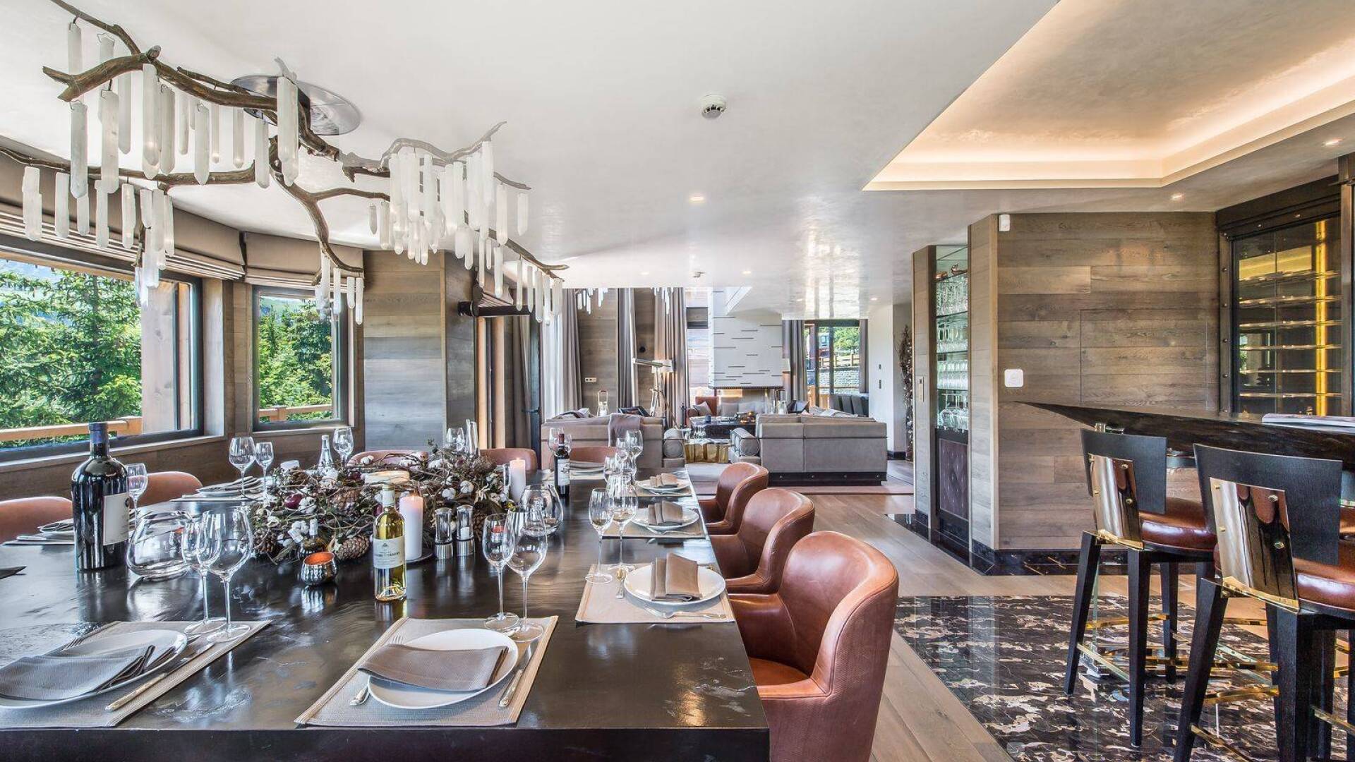modern dining area