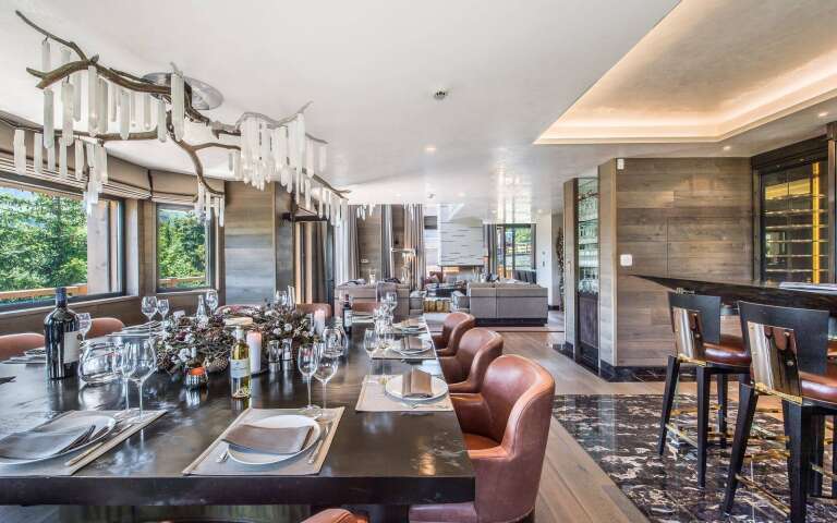 modern dining area