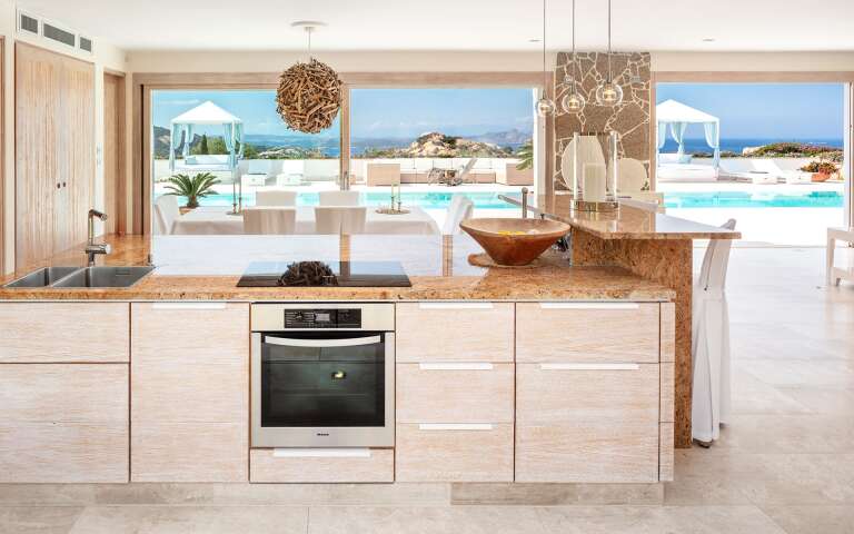 elegant open space with gourmet kitchen