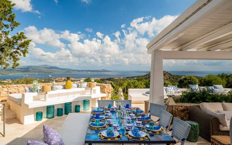 alfresco dining area with sea view