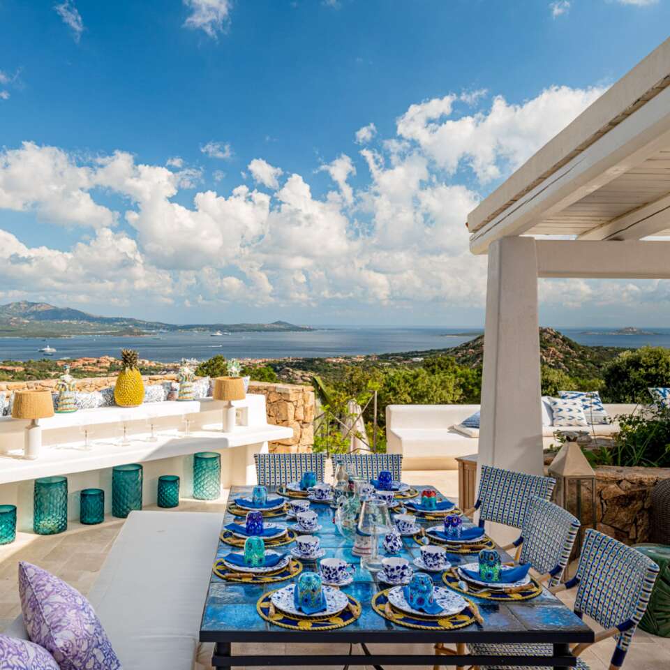 alfresco dining area with sea view