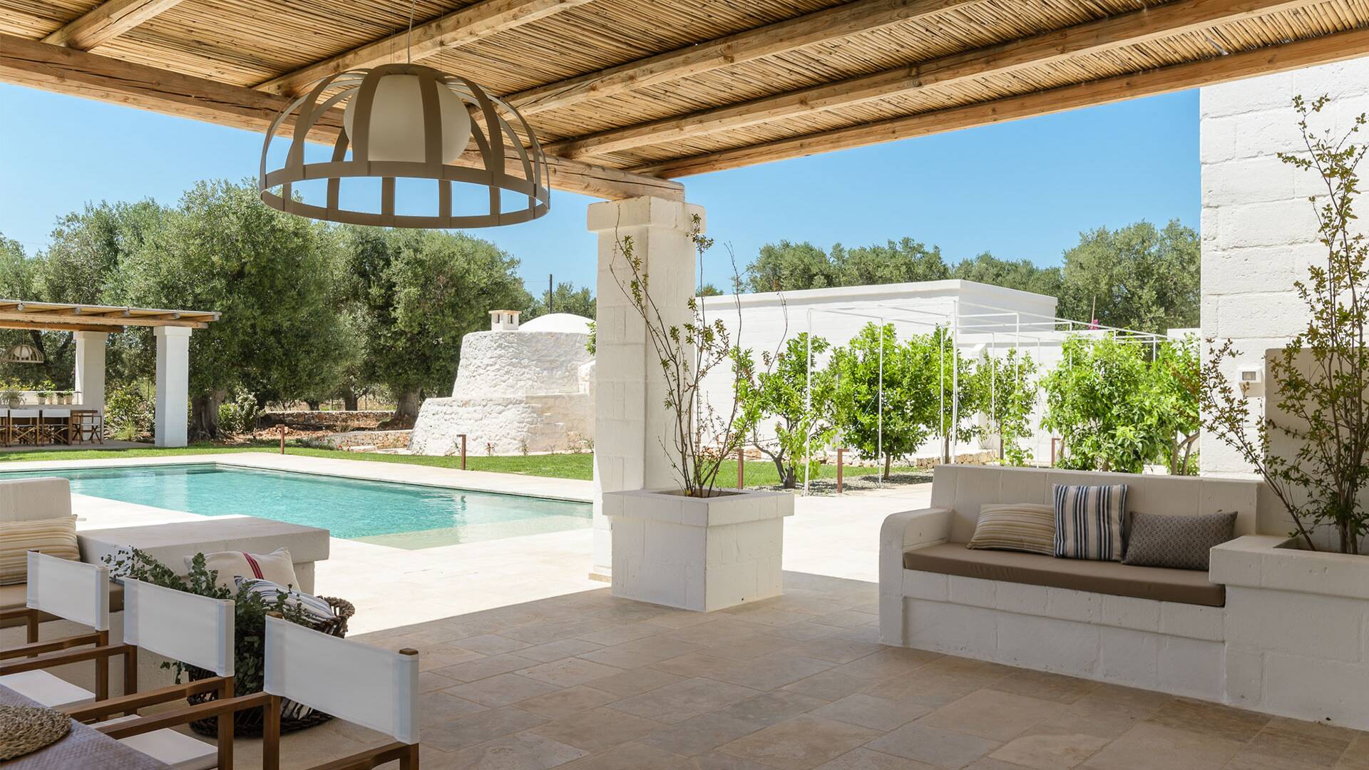 main villa, covered pergola