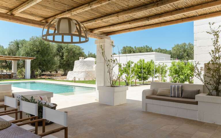 main villa, covered pergola