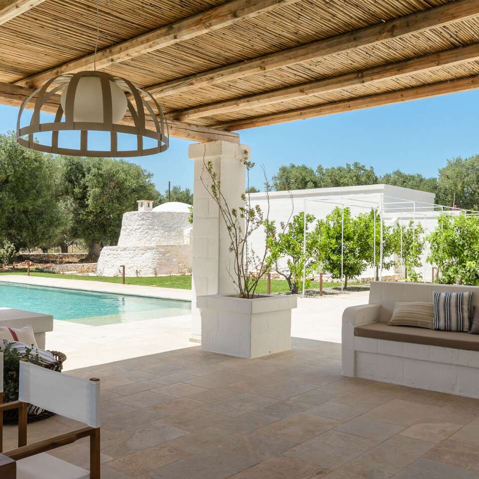 main villa, covered pergola