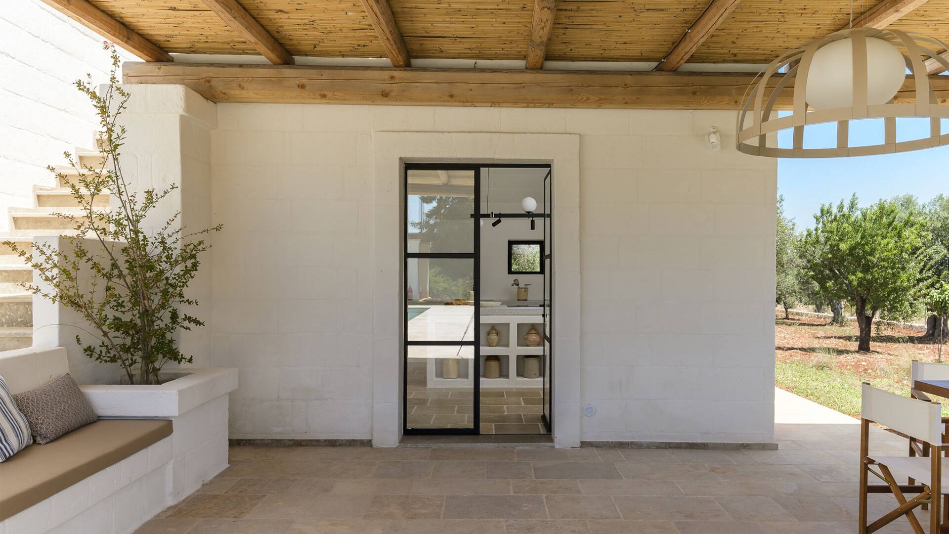 main villa, covered pergola