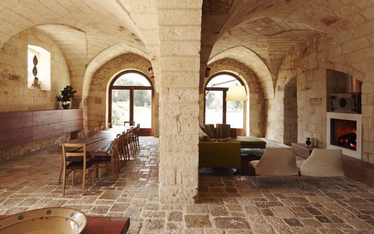 dining and living room with direct access to outdoors