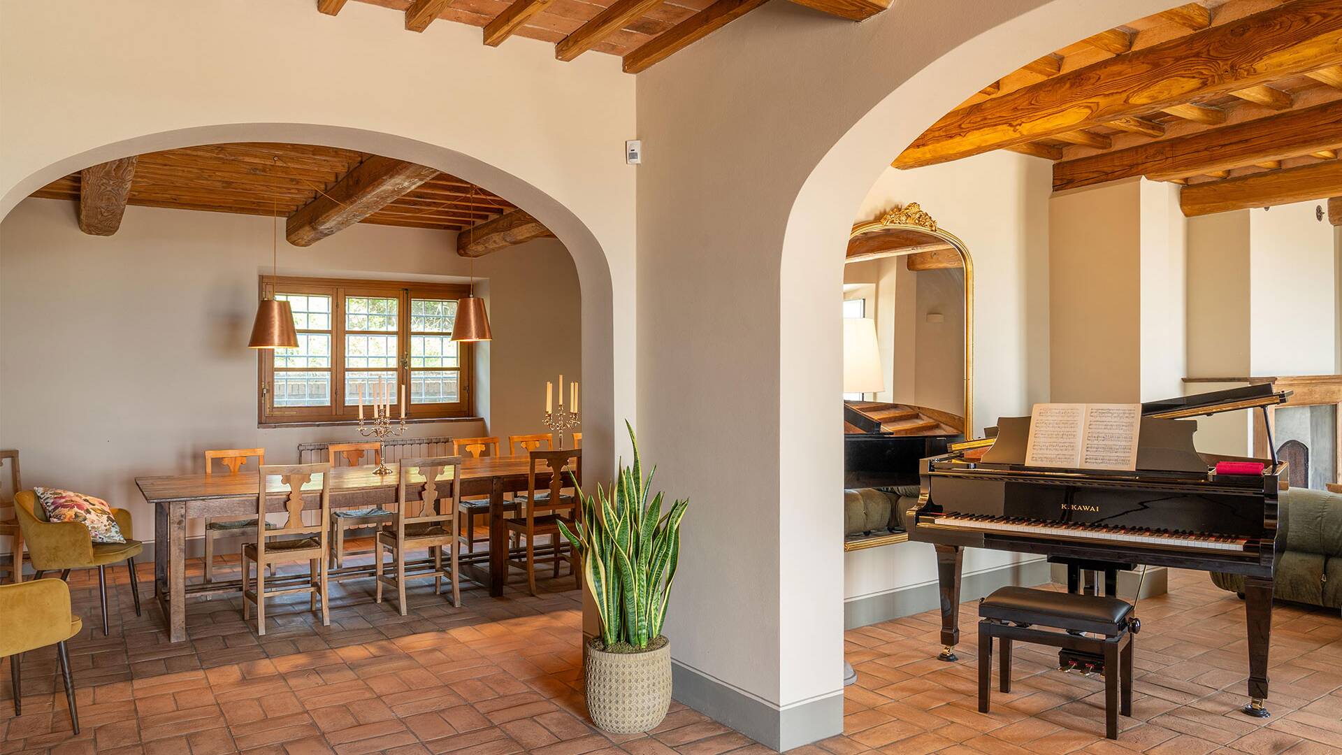 ground floor, living and dining room