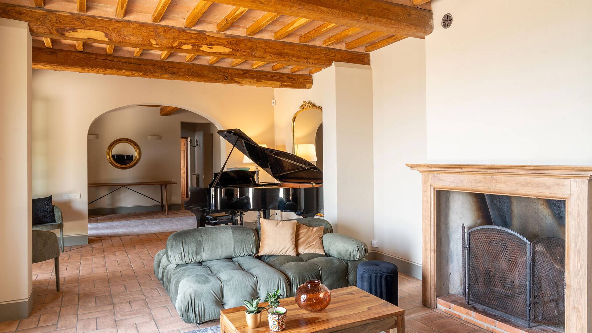 ground floor, living room with fireplace