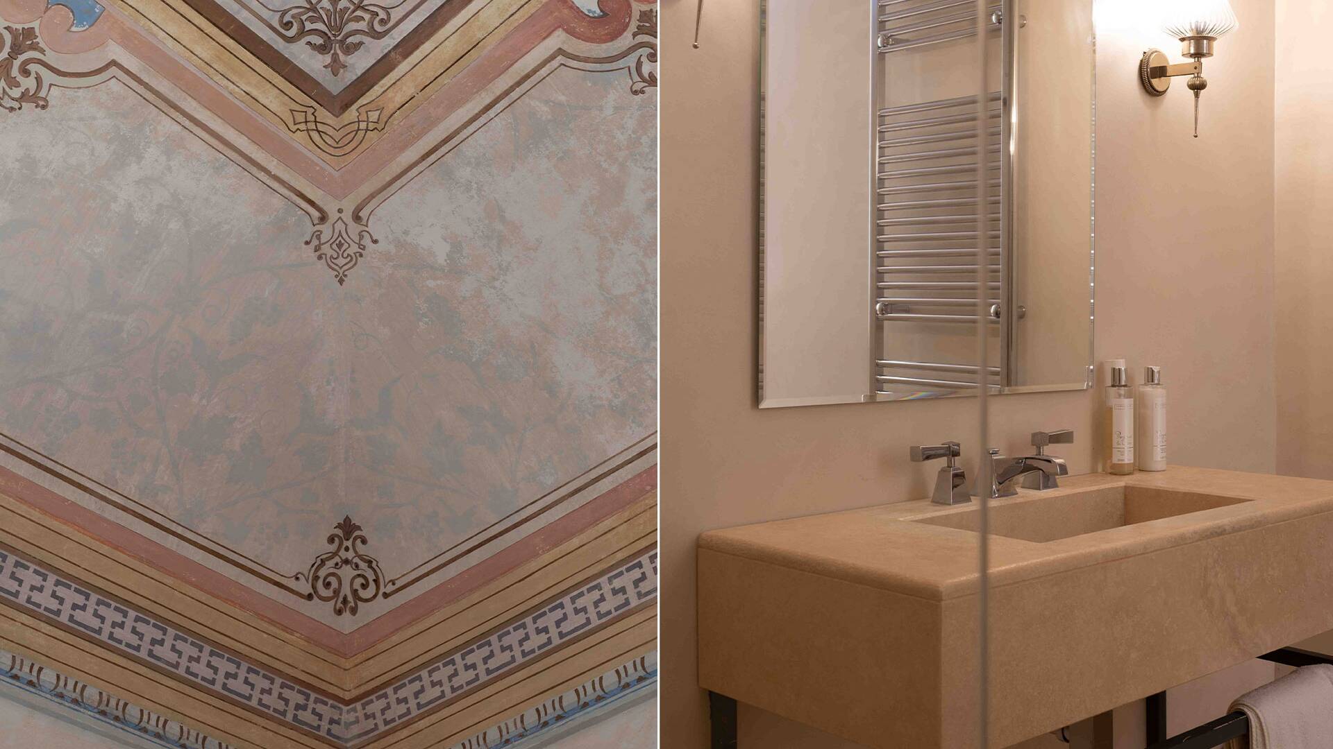 bathroom sink and ceiling detail 