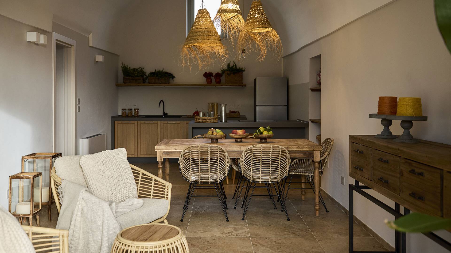 ground floor, kitchen and dining room