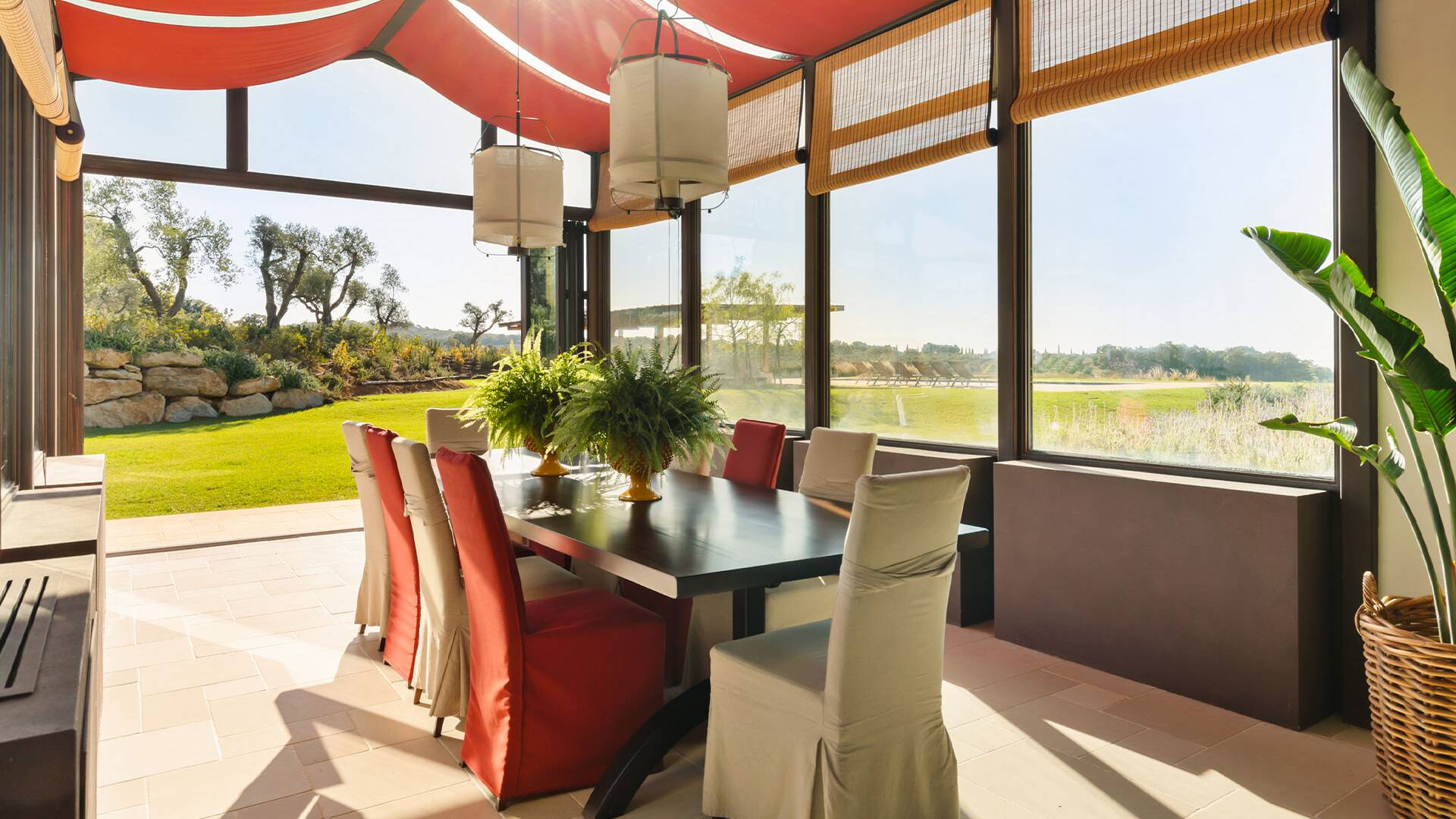 formal dining area with direct access to outdoor