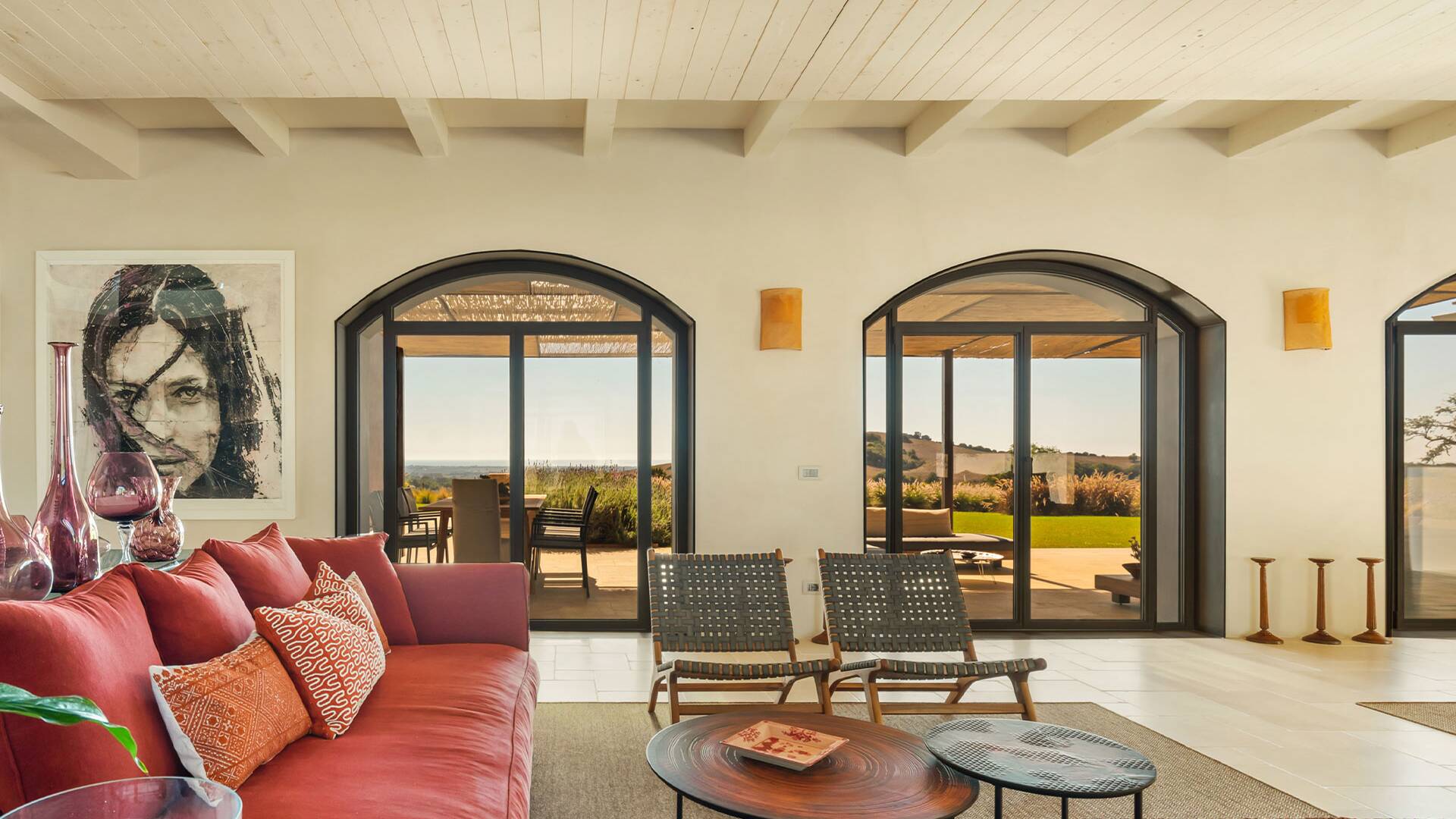 modern open space living room