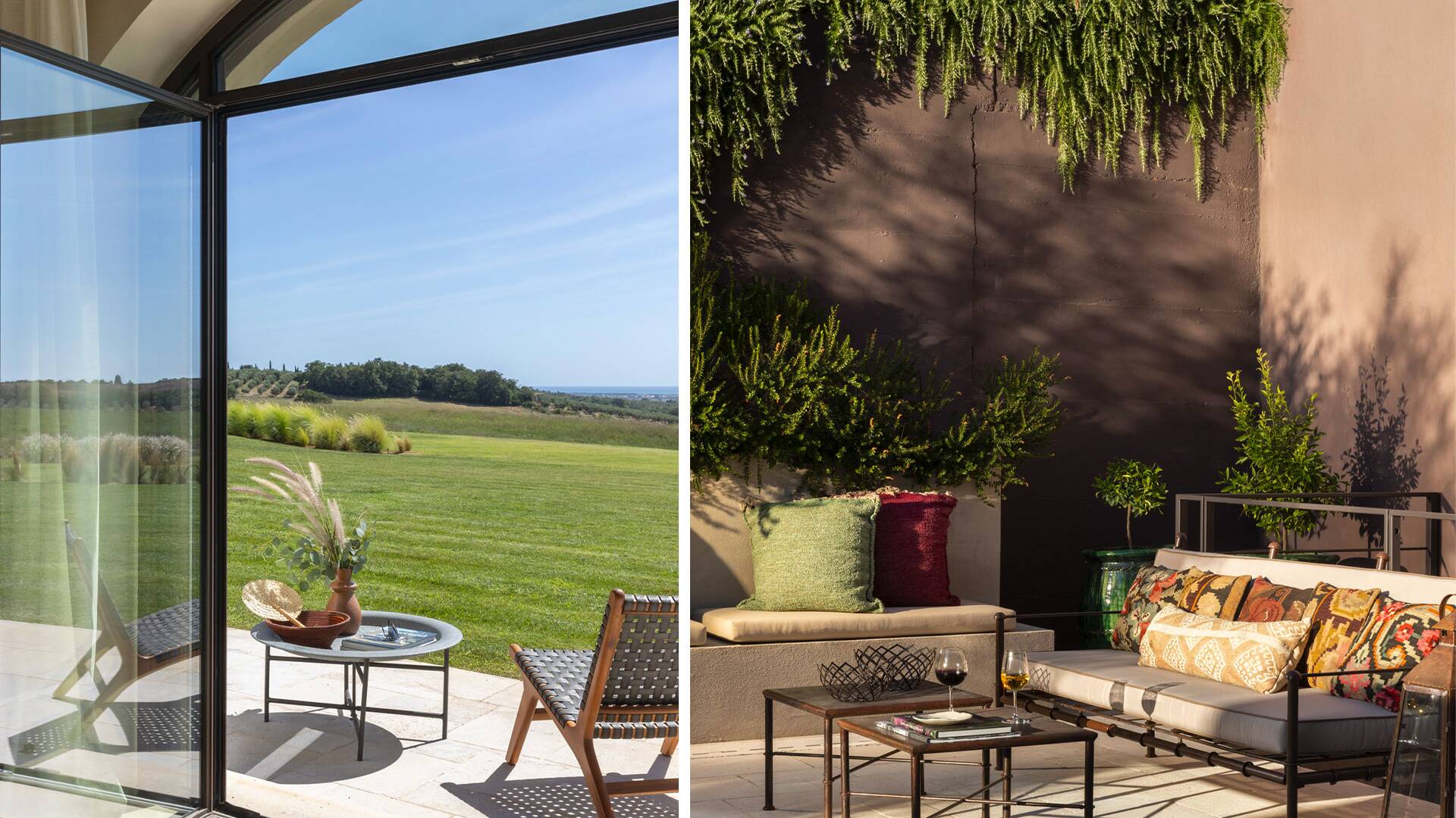 outdoor lounge areas
