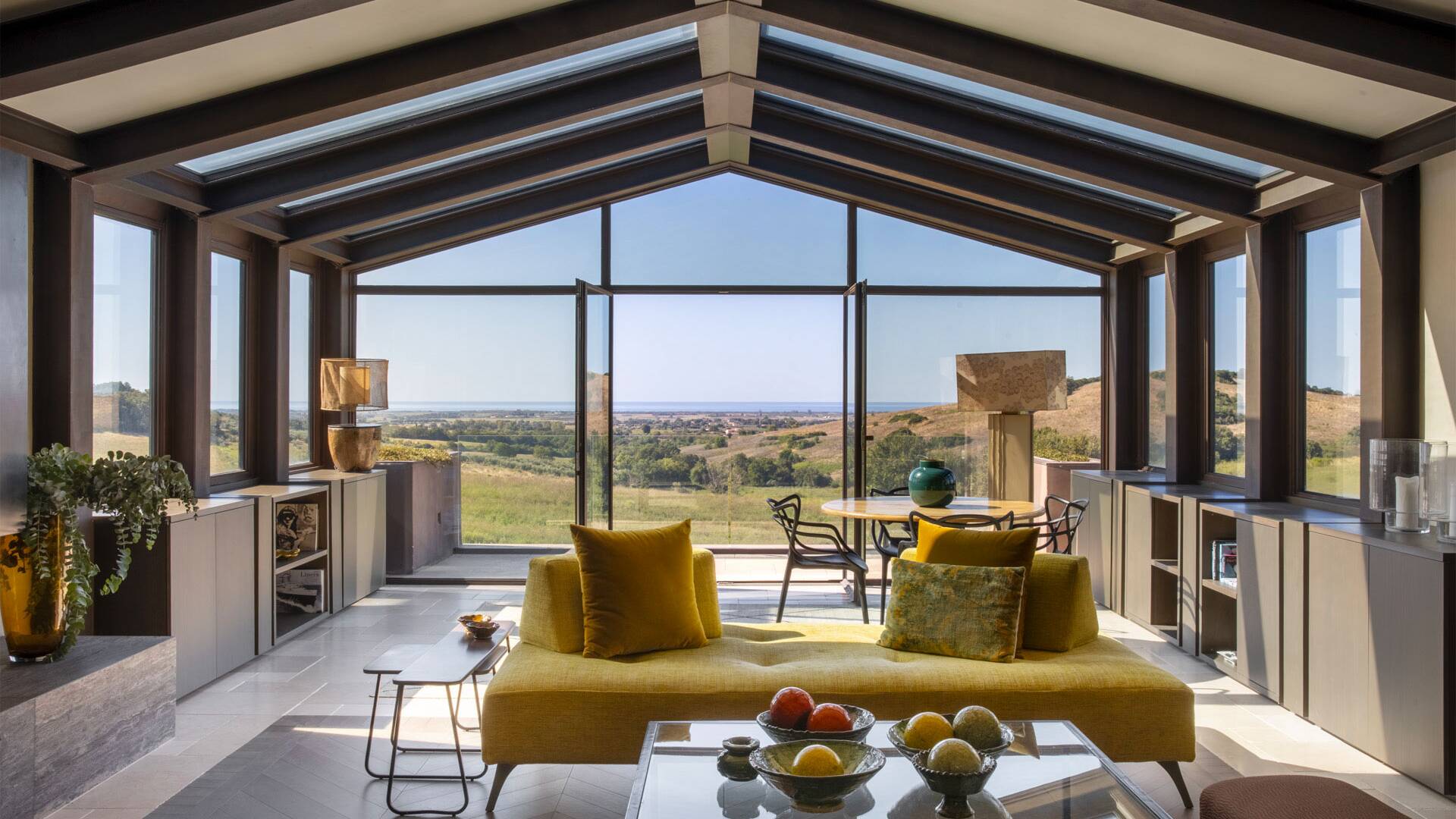 first floor living room with stunning view