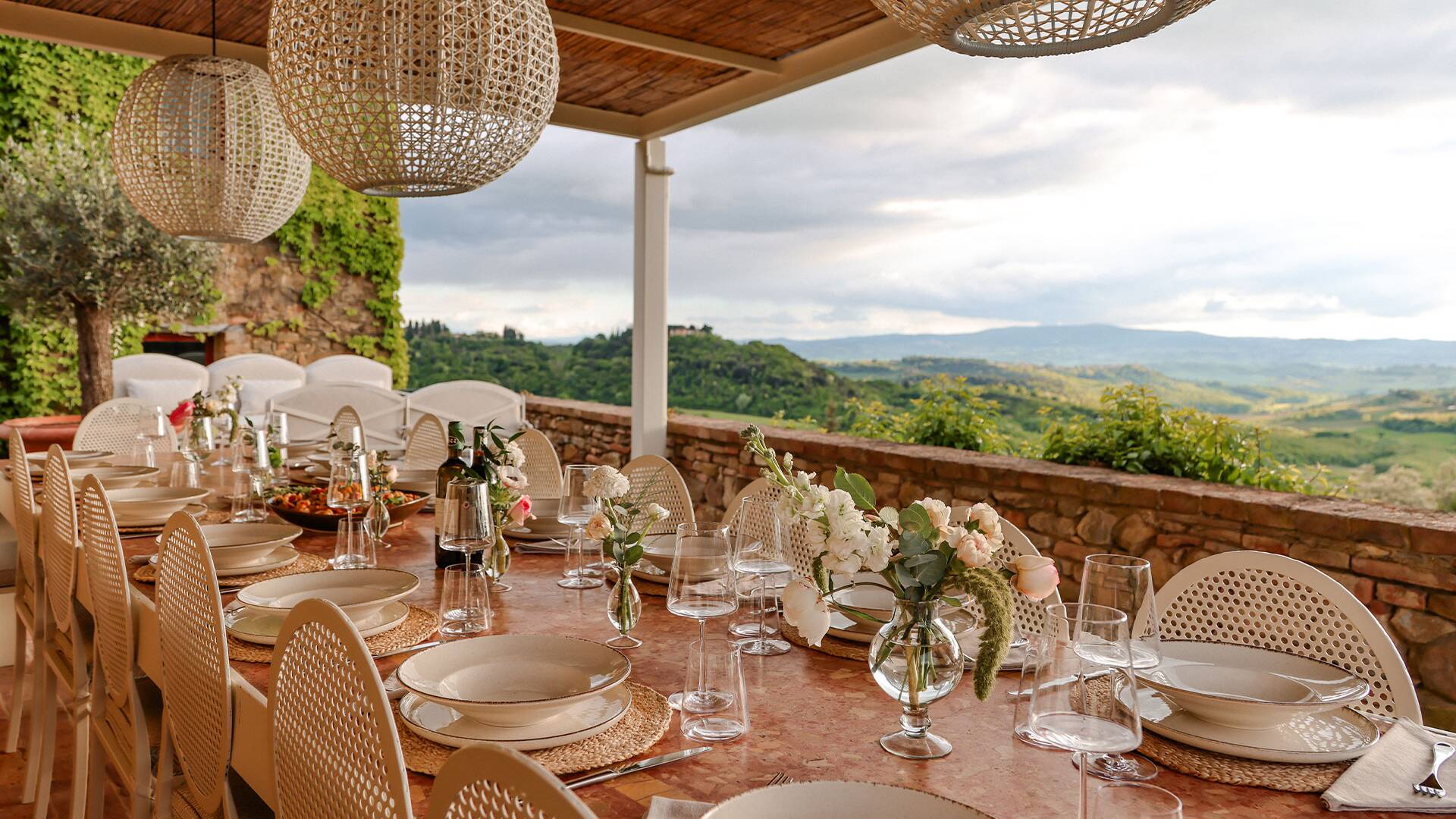 alfresco dining area with stunning views