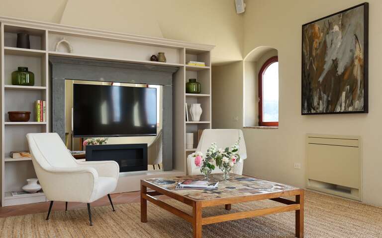 living room with TV