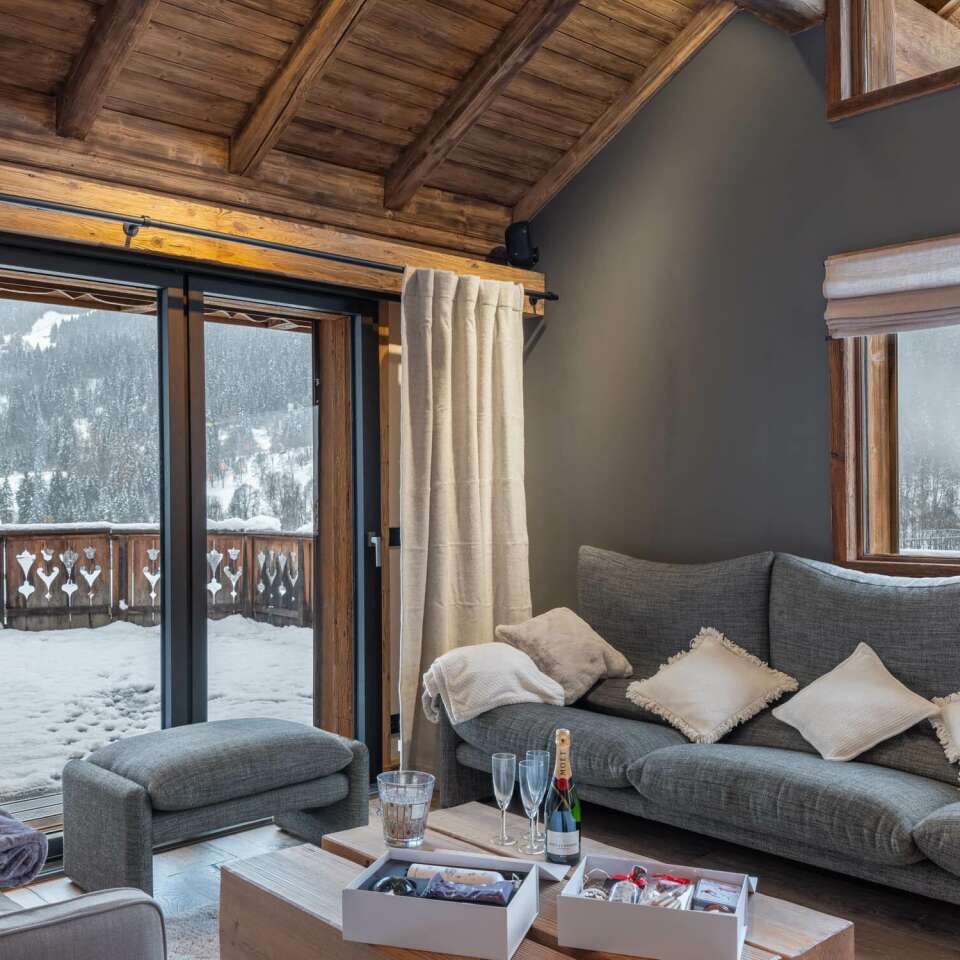 living area with comfortable sofa