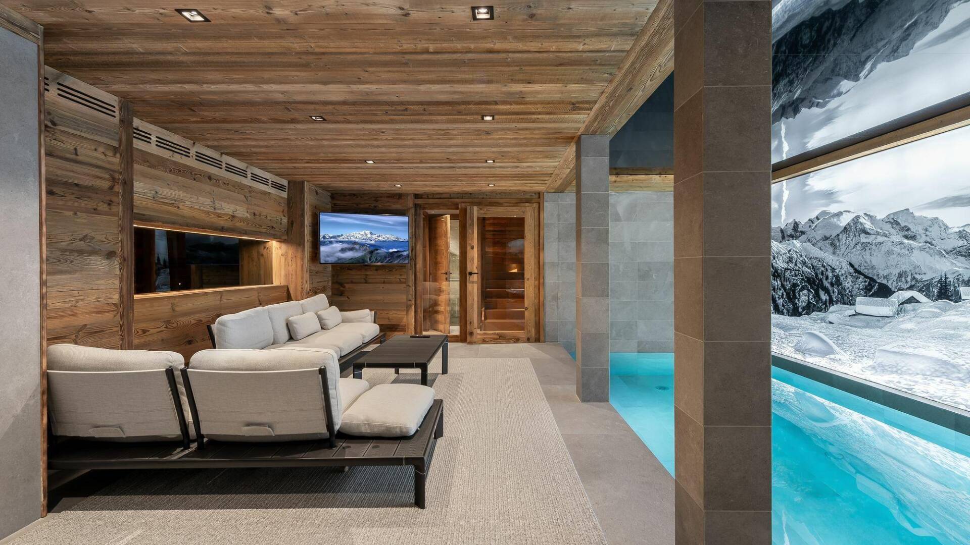 pool and lounge area
