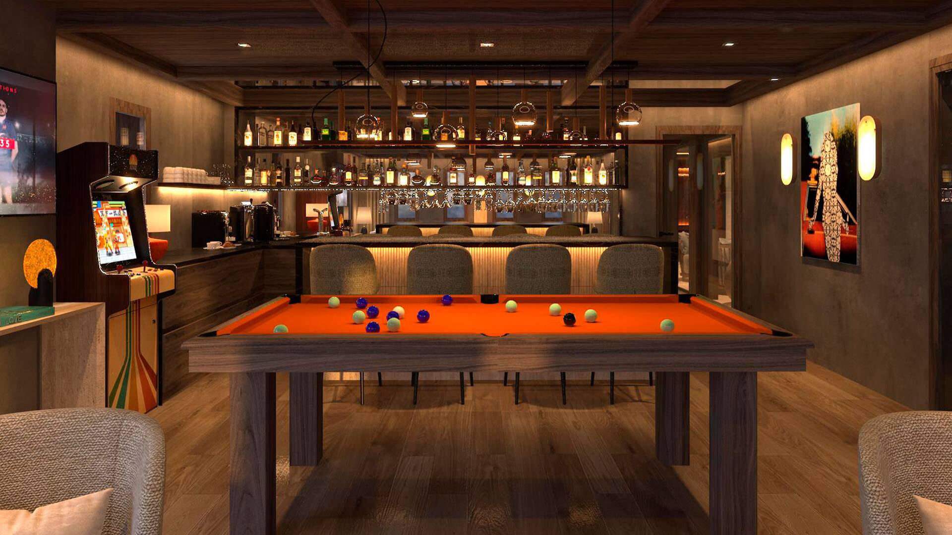 leisure room with pool table and  