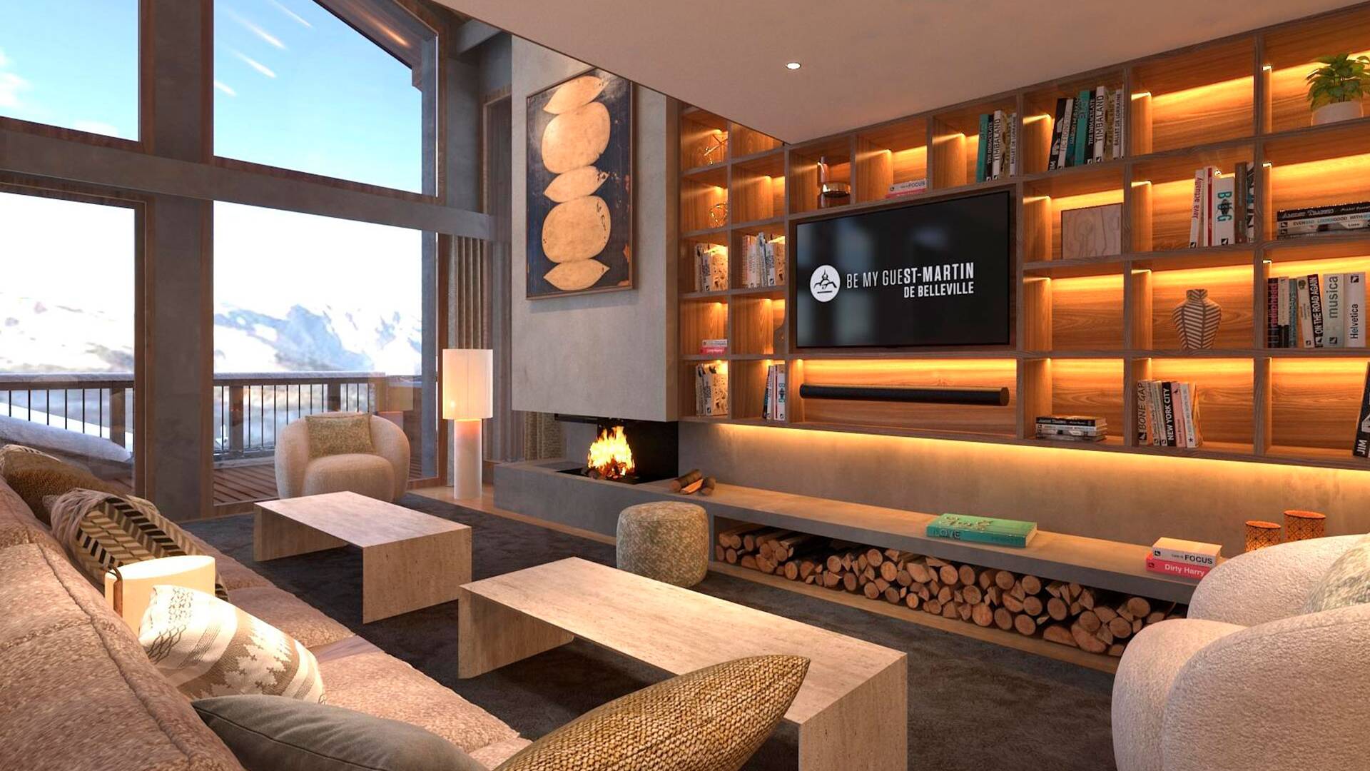 living room with comfortable sofa