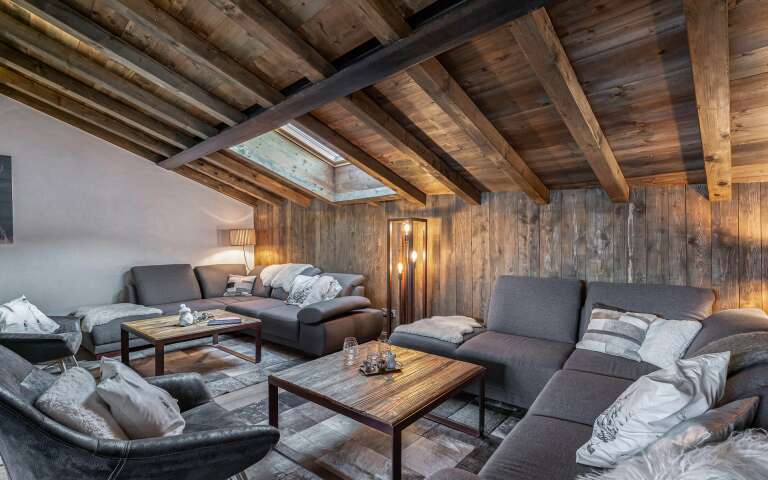 comfortable living room with large sofas