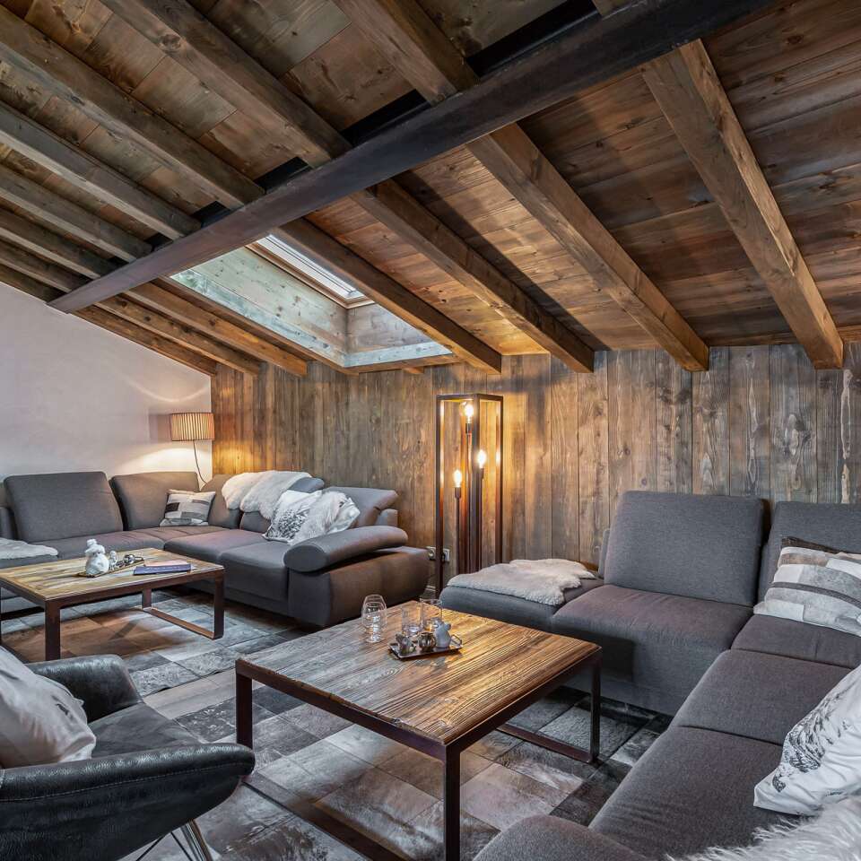 comfortable living room with large sofas