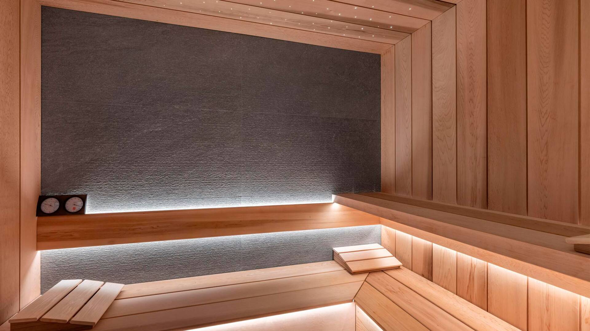 sauna in the wellness area