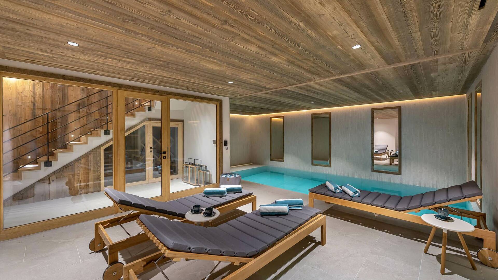 wellness area including pool and sauna for relax