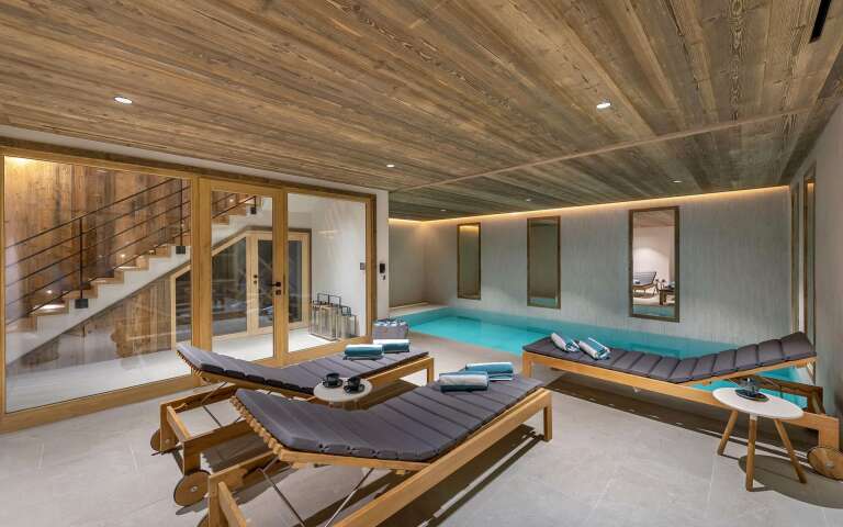 wellness area including pool and sauna for relax