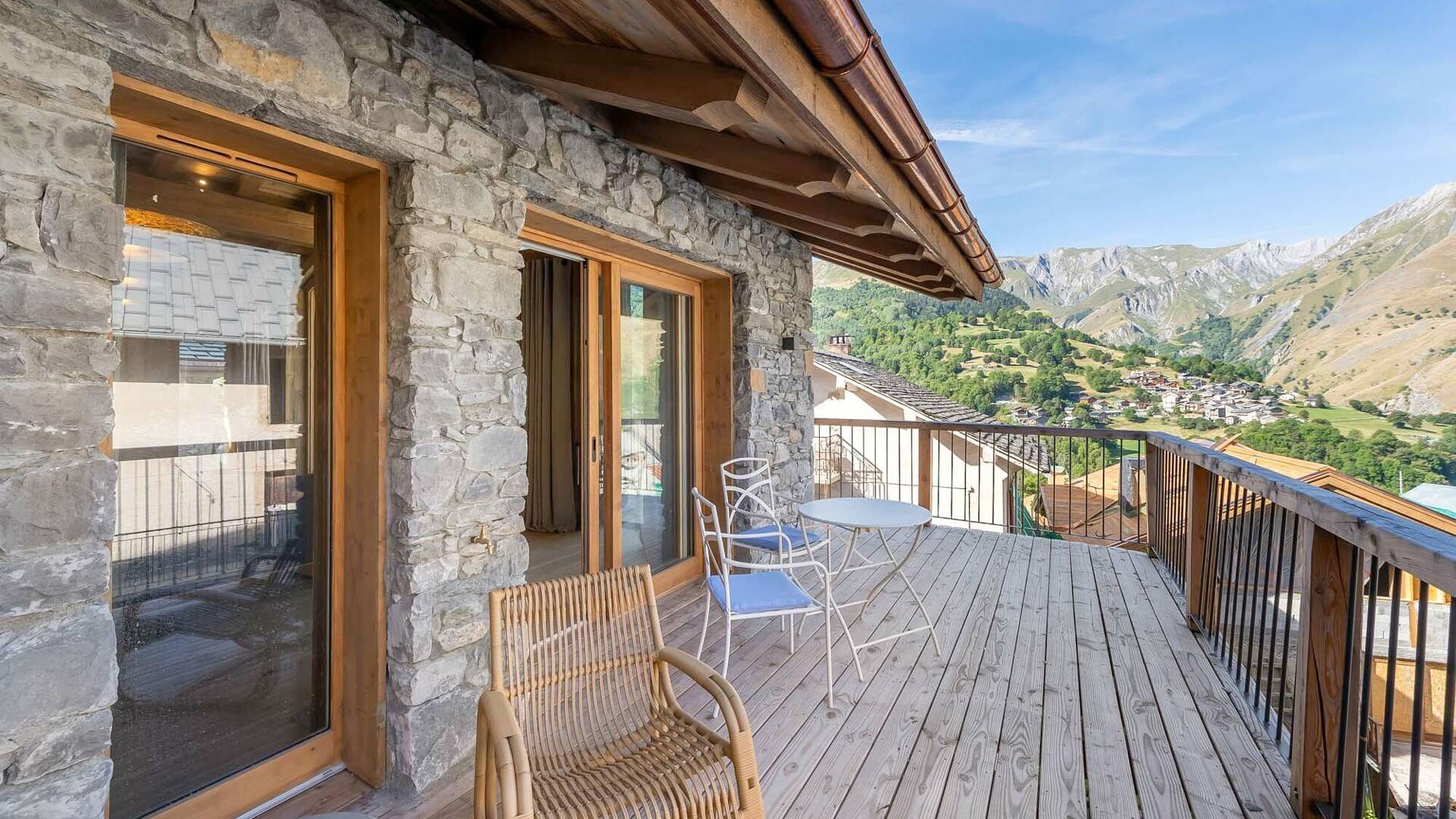 outdoor view of luxury chalet in the French Alps