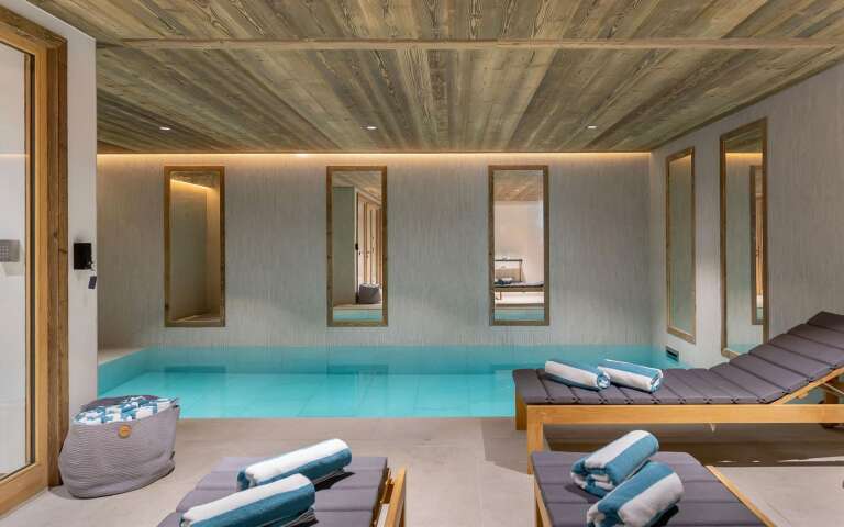 wellness area including pool and sauna for relax