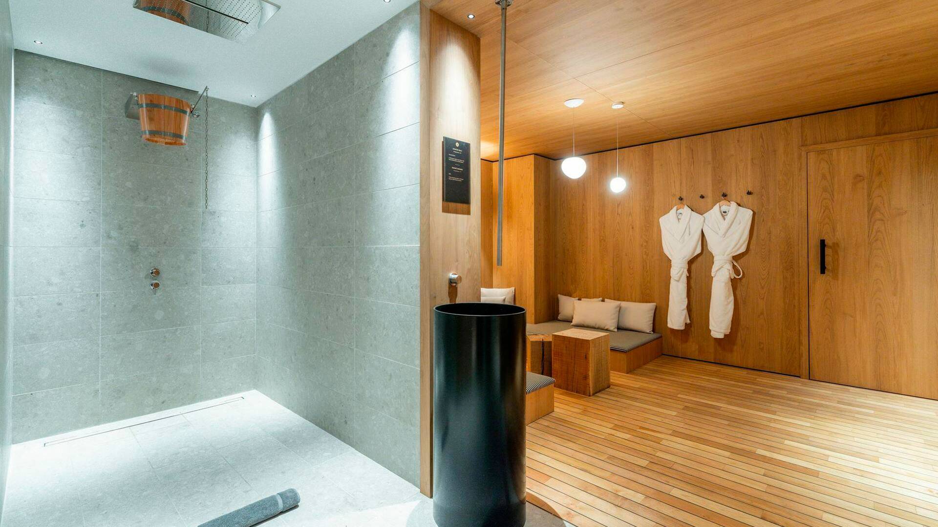 wellness area with lounge and shower