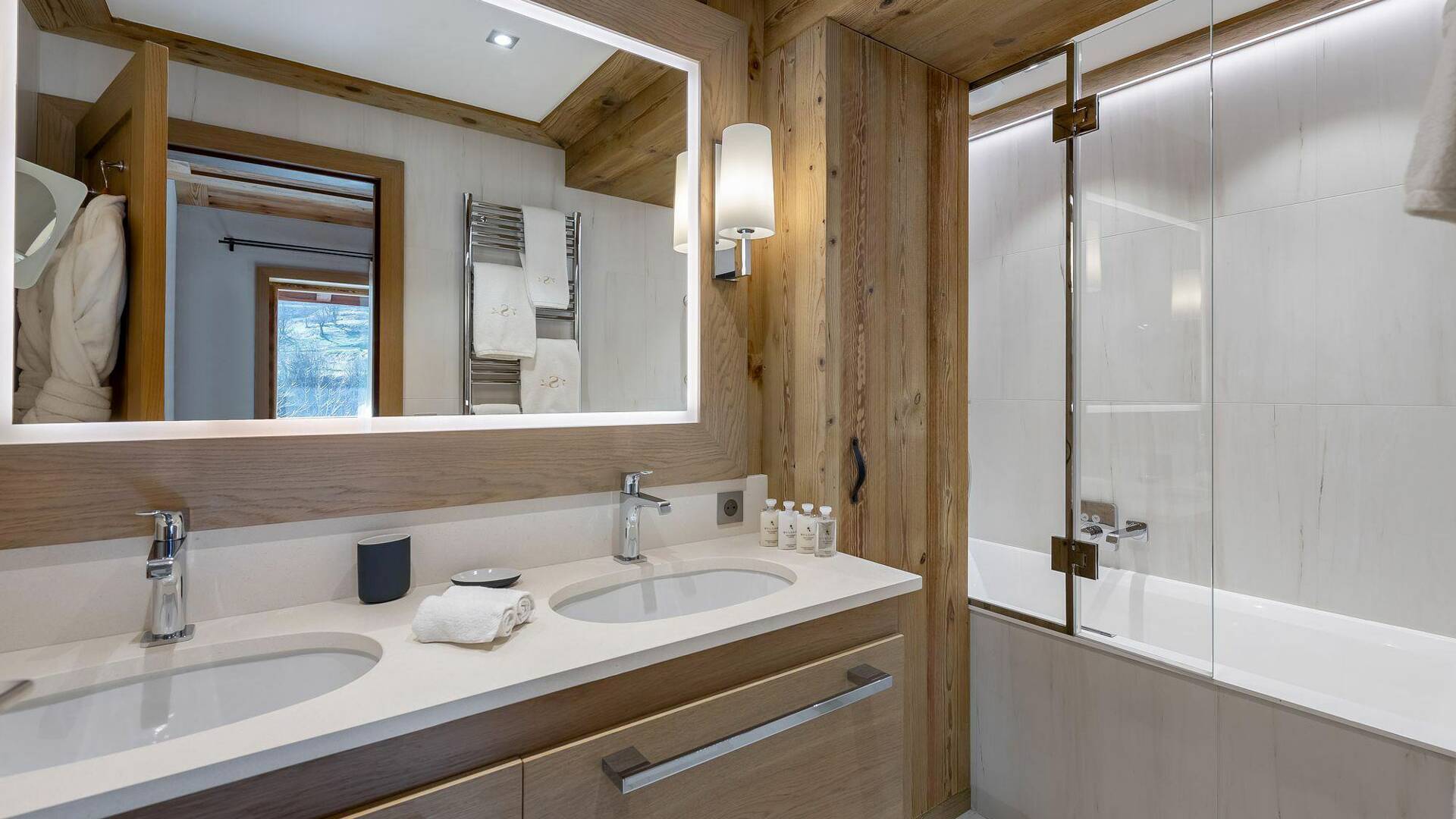 modern bathroom with walk-in shower