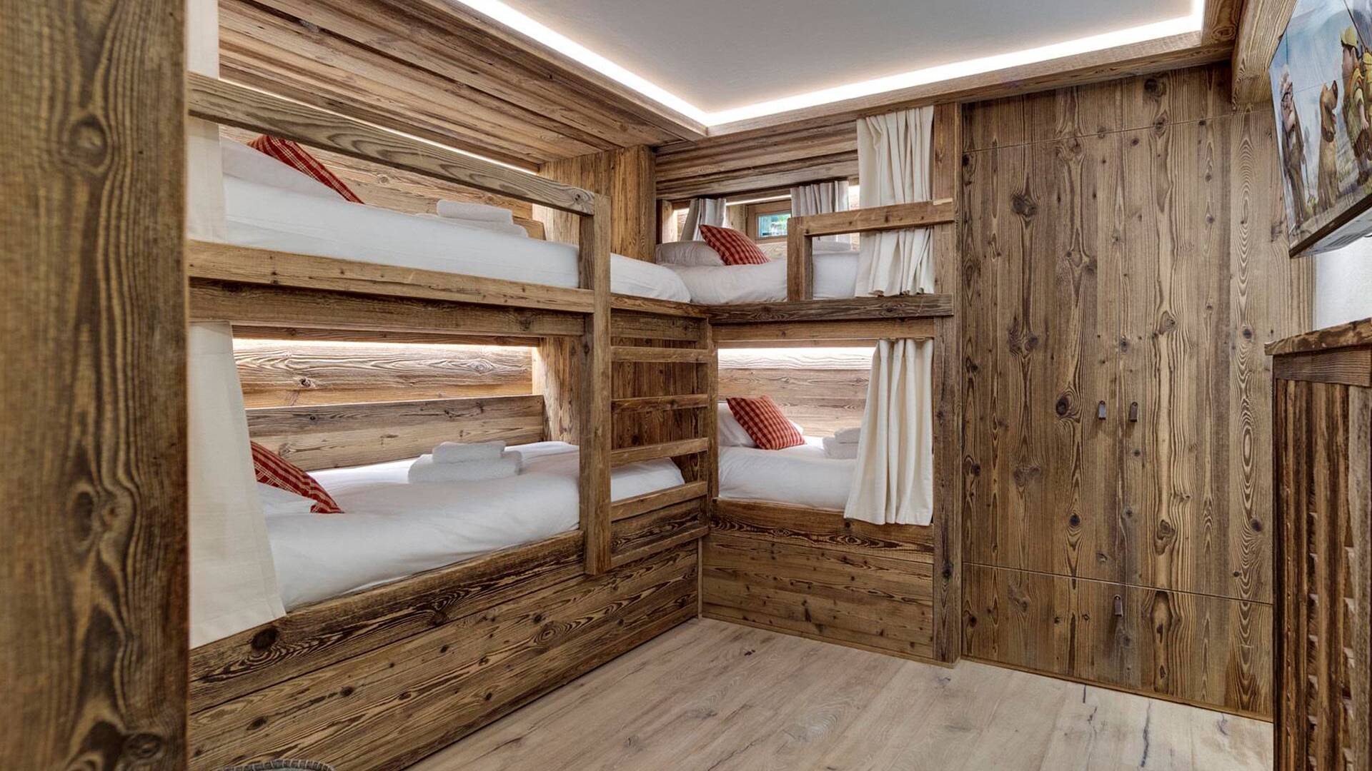children's bedroom with bunk beds