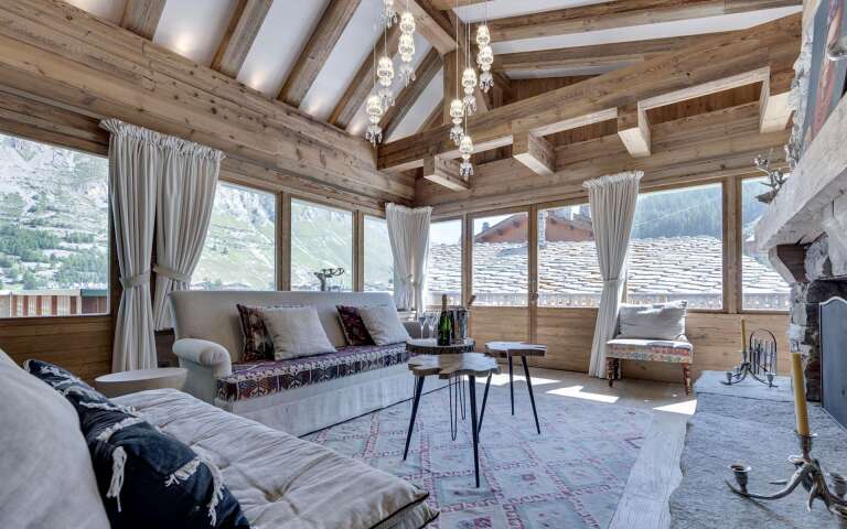 large and bright living room with comfortable sofas