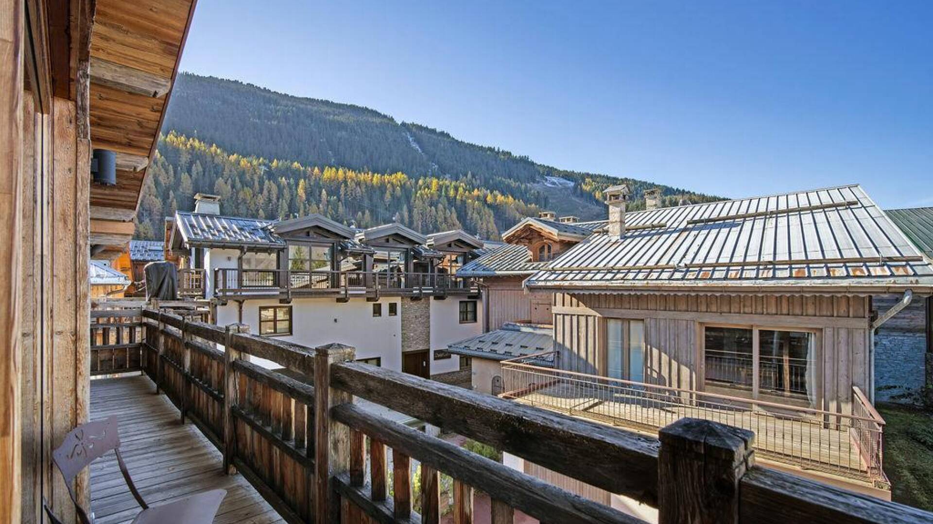 view from the balcony Chalet Malamute Courchevel