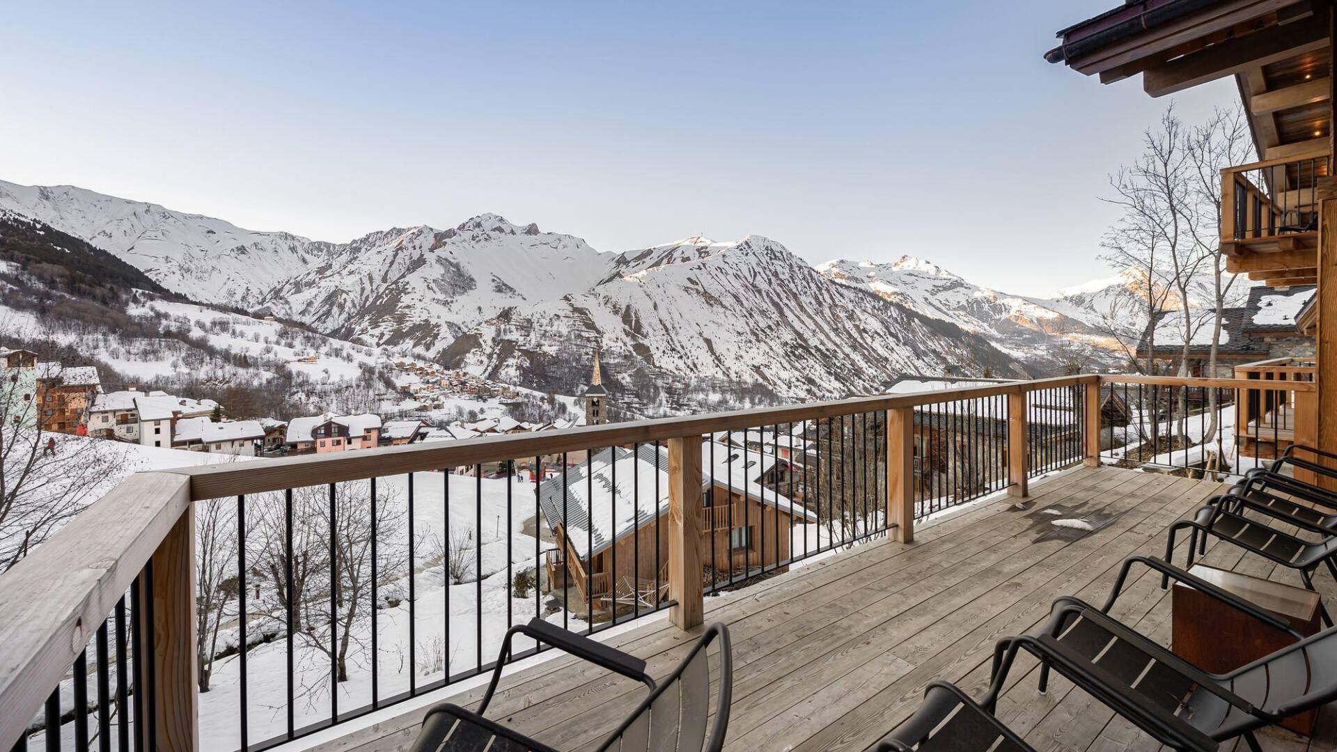 outdoor lounge area on the balcony