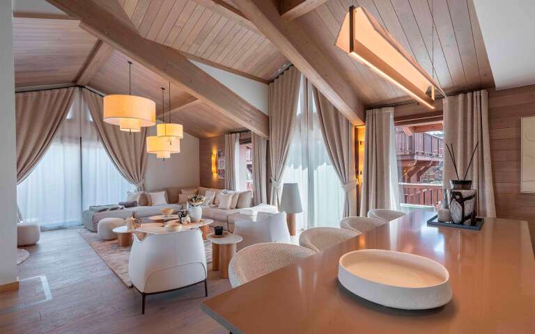 dining table in the living area