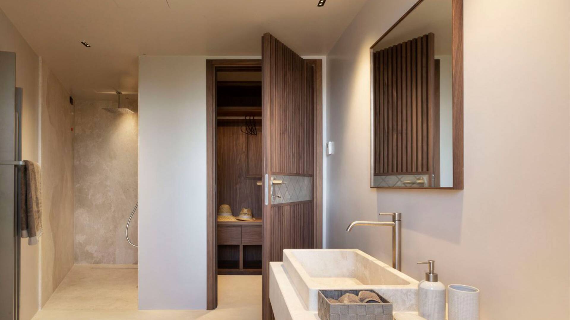 en suite bathroom with walk-in closet