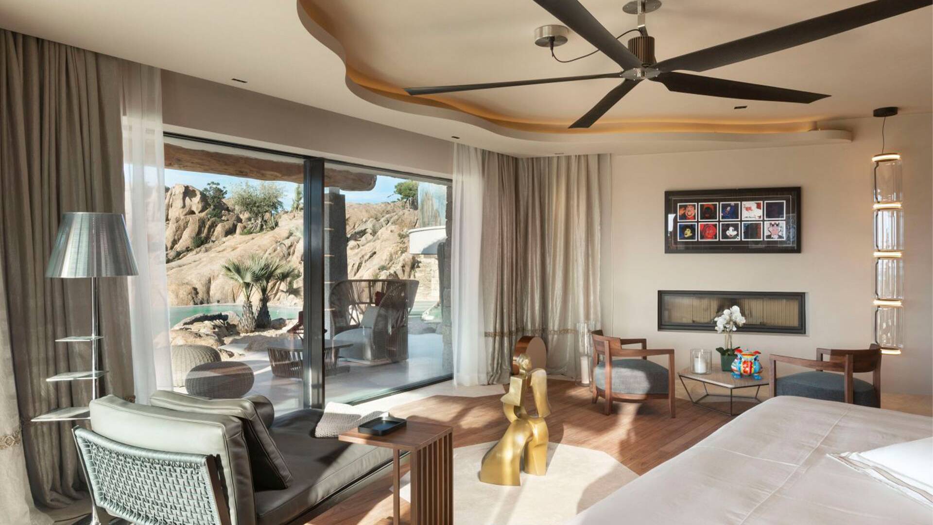 en suite master bedroom with terrace