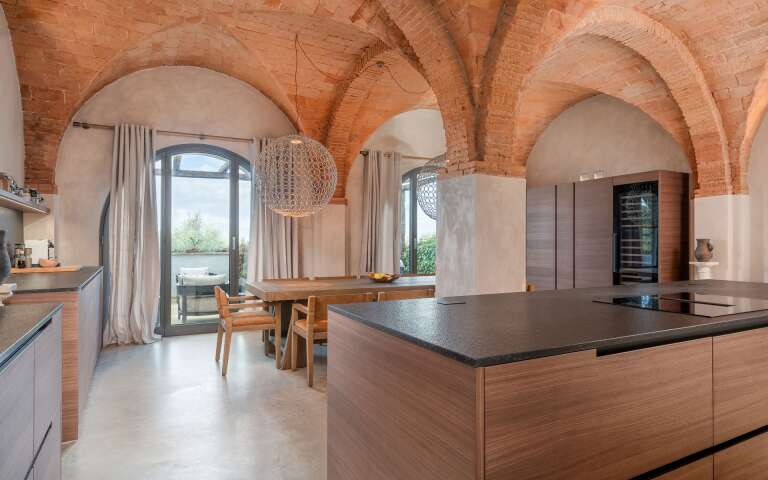 kitchen and dining open space 