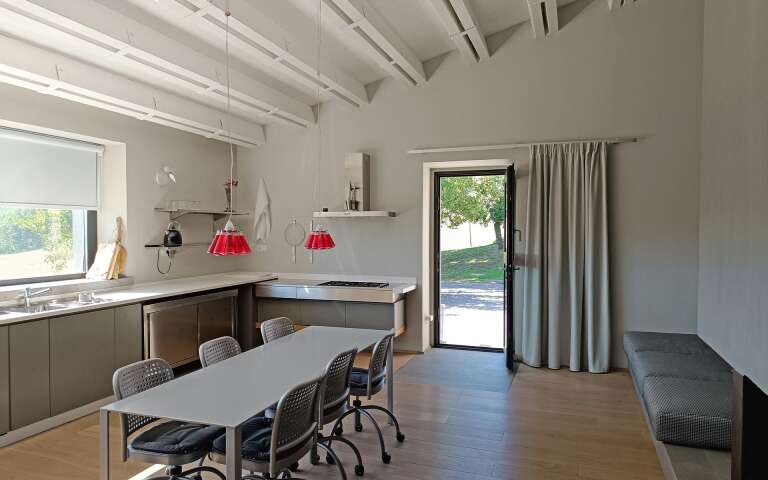 modern fully equipped kitchen 