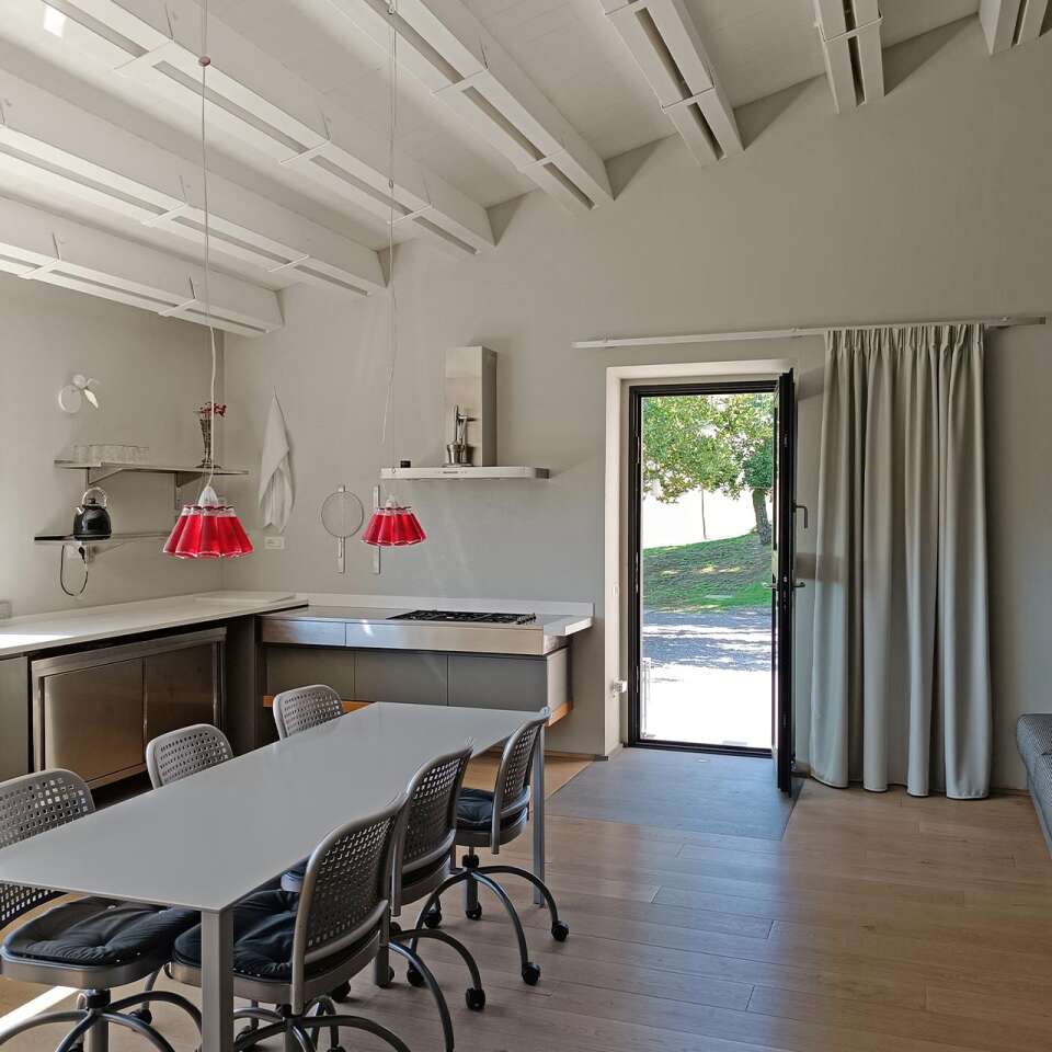 modern fully equipped kitchen 