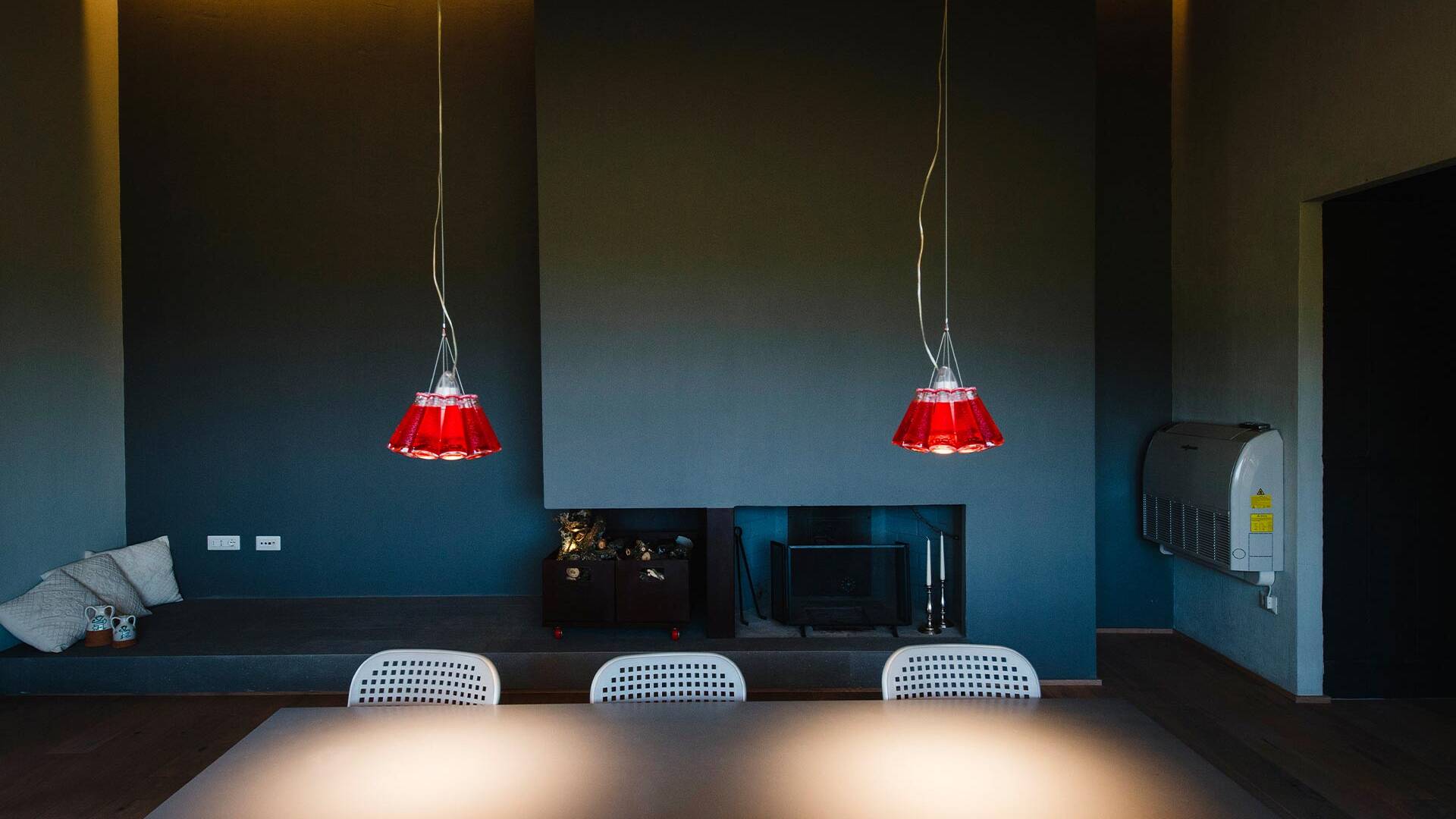 dining table and design lighting