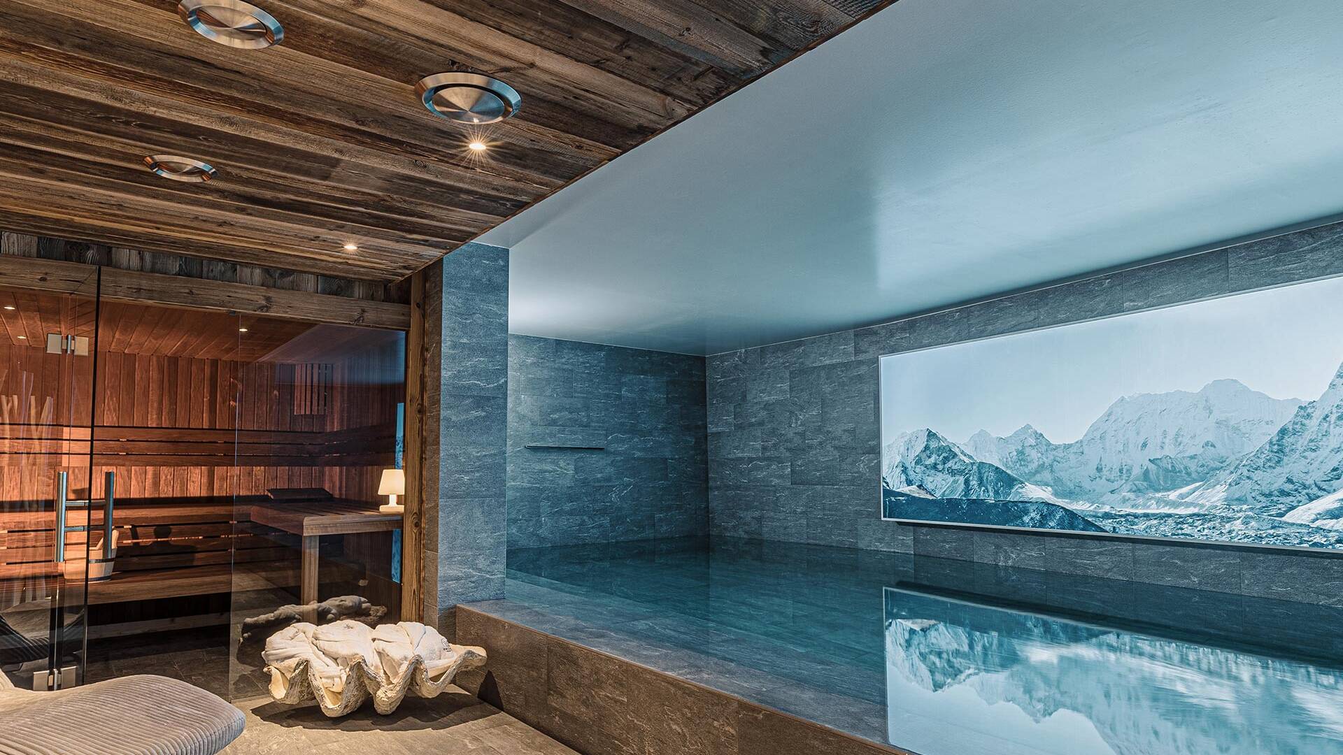 indoor heated swimming pool and sauna