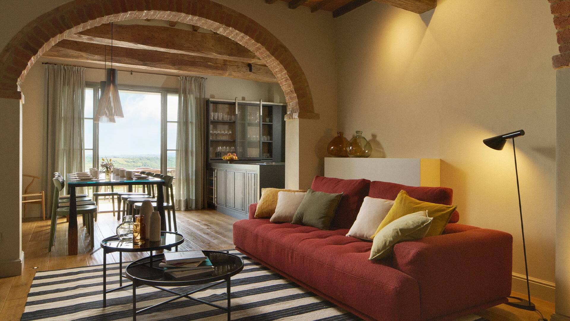 living room and dining room